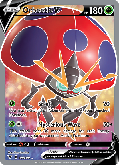 Orbeetle V 166/185 Ultra Rare Vivid Voltage Pokemon