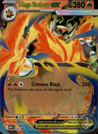 Mega Emboar ex 035 Holo Promo ME: Mega Evolution Promo Pokemon