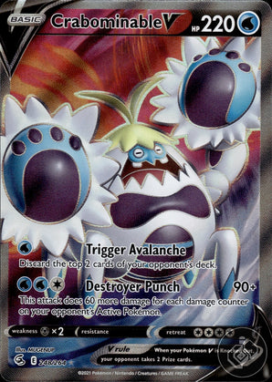Crabominable V 248/264 Ultra Rare Fusion Strike Pokemon