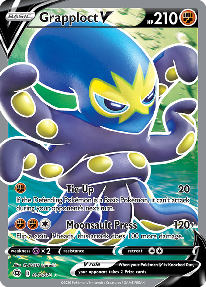 Grapploct V 072/073 Ultra Rare Champion's Path Pokemon