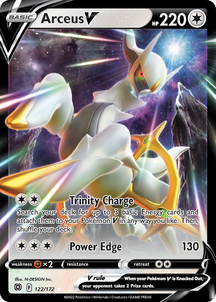 Arceus V 122/172 Holo V Rare Brilliant Stars Pokemon