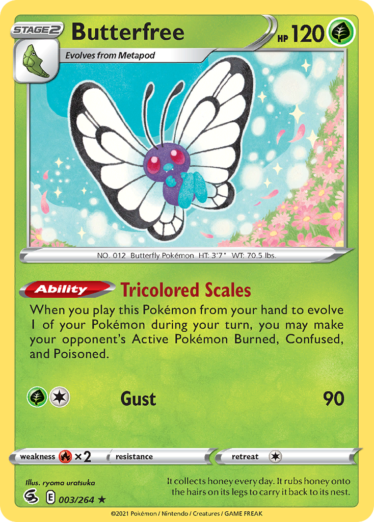 Butterfree 003/264 Holo Rare Fusion Strike Pokemon Holo