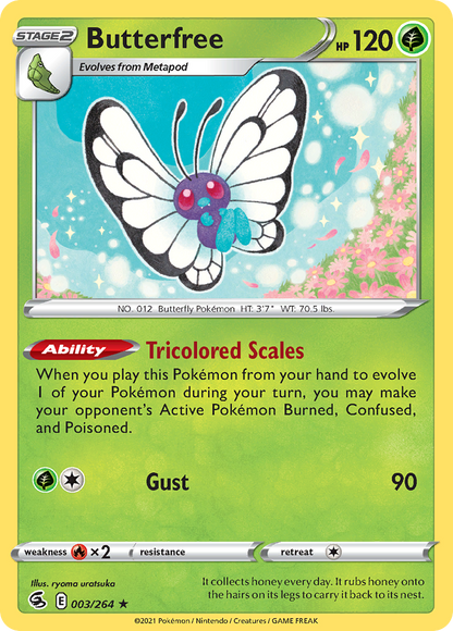 Butterfree 003/264 Holo Rare Fusion Strike Pokemon Holo