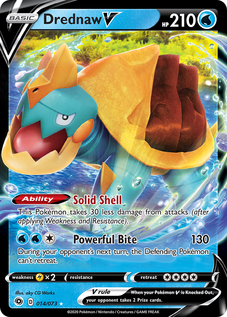 Drednaw V 014/073 Holo V Rare Champion's Path Pokemon