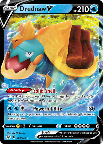 Drednaw V 014/073 Holo V Rare Champion's Path Pokemon
