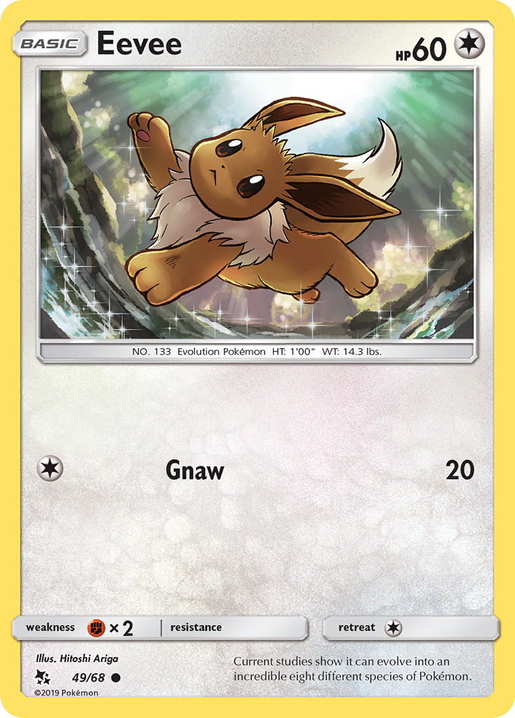 Eevee 49/68 Common Hidden Fates Pokemon
