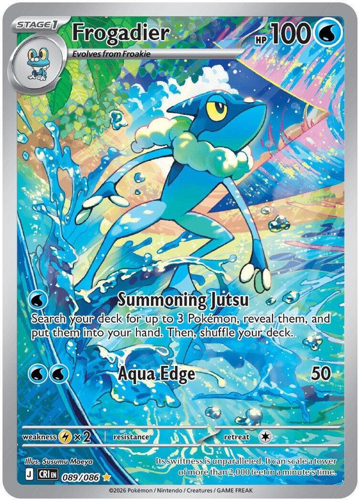 Frogadier 089/086 Holo Illustration Rare Chaos Rising Pokemon