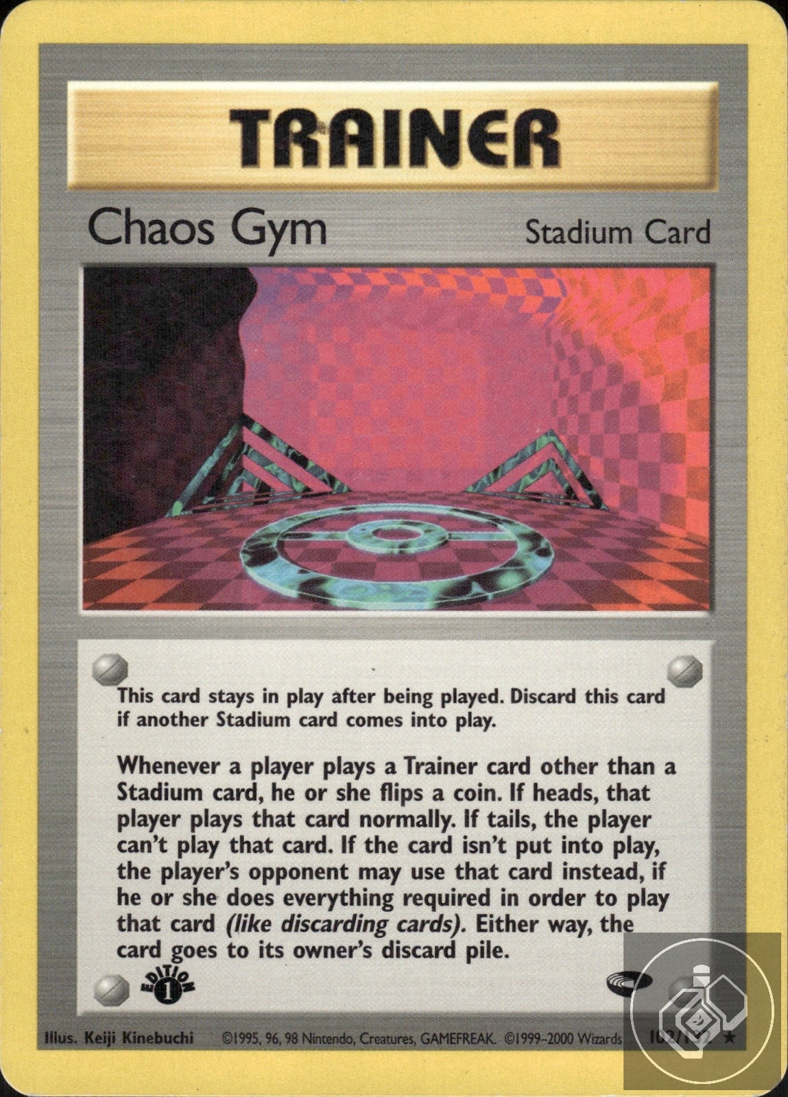 Chaos Gym 102/132 Rare Gym Challenge Pokemon 1st Edition