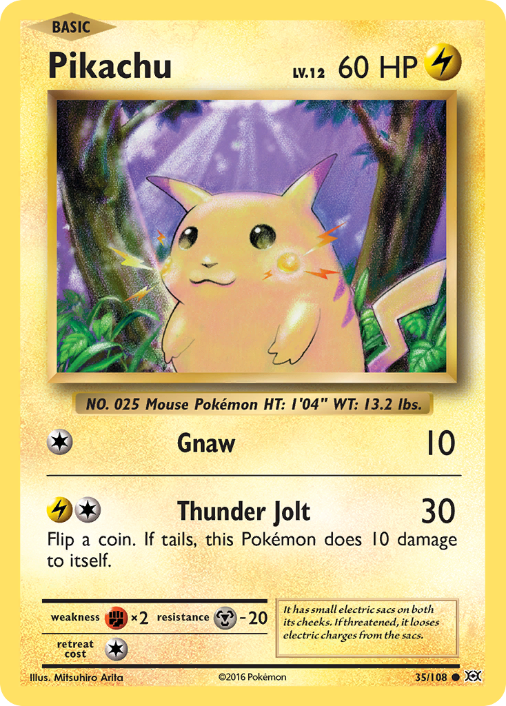 Pikachu 35/108 Common Evolutions Pokemon