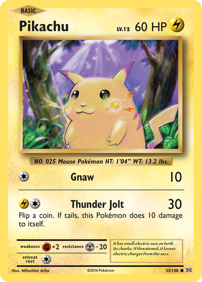Pikachu 35/108 Common Evolutions Pokemon