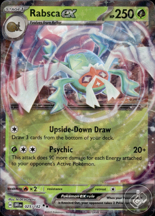 Rabsca ex 025/182 Double Rare Destined Rivals Pokemon
