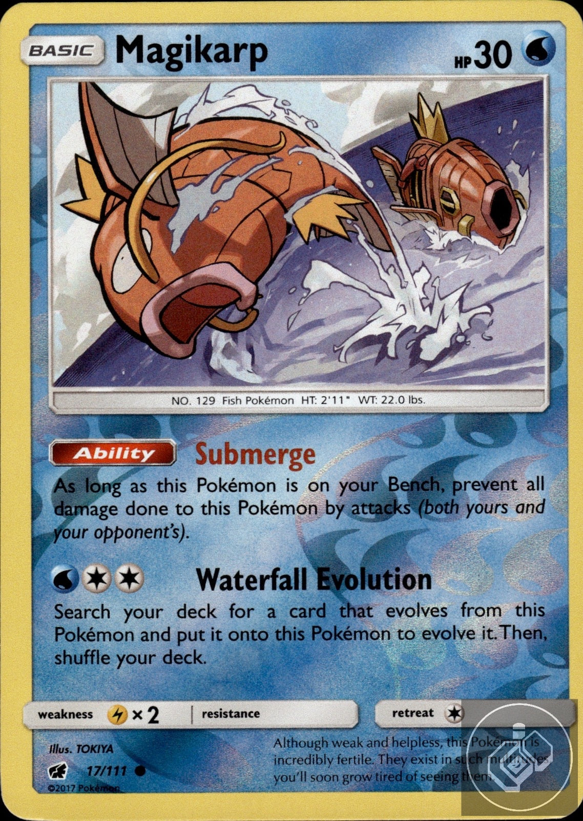 Magikarp 17/111 Common Crimson Invasion Pokemon Reverse Holo