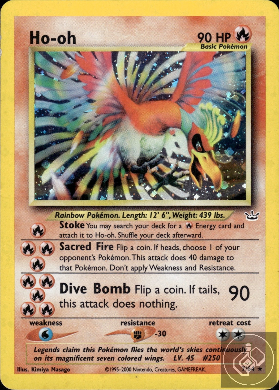 Ho-oh 7/64 Holo Rare Neo Revelation Pokemon Unlimited Holo