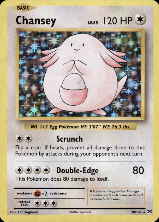 Chansey 70/108 Holo Rare Evolutions Pokemon Holo