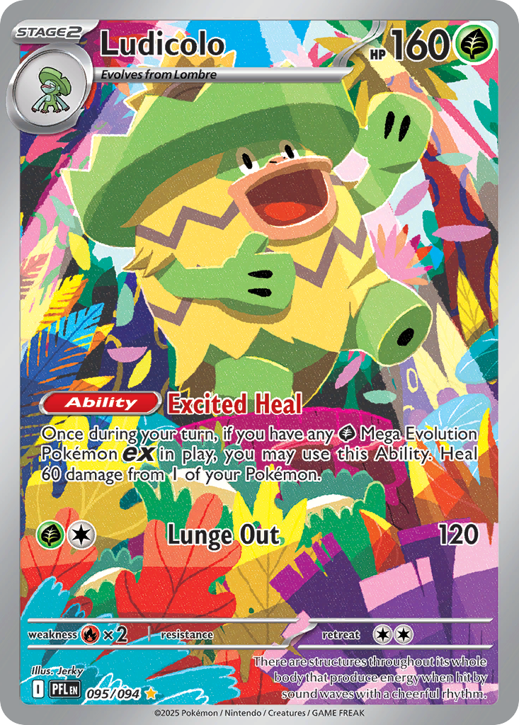 Ludicolo 095/094 Illustration Rare Phantasmal Flames Pokemon