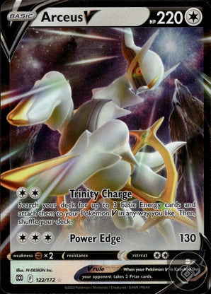 Arceus V 122/172 Holo V Rare Brilliant Stars Pokemon