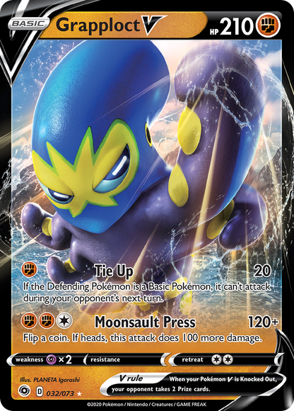 Grapploct V 032/073 Holo V Rare Champion's Path Pokemon