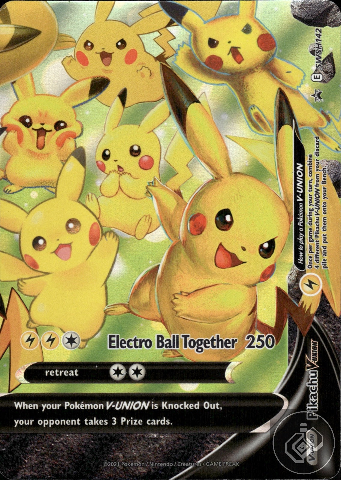 Pikachu V-Union SWSH142 Holo Promo Sword & Shield Promo Pokemon