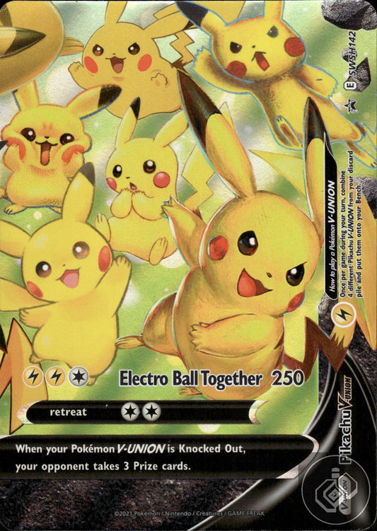 Pikachu V-Union SWSH142 Holo Promo Sword & Shield Promo Pokemon
