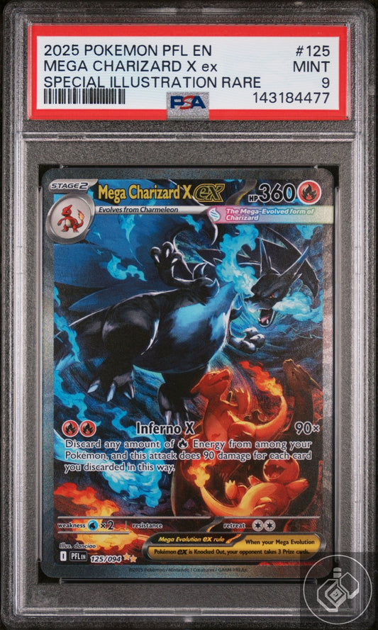 Mega Charizard X EX 125/094 Special Illustration Rare Pokemon PSA 9