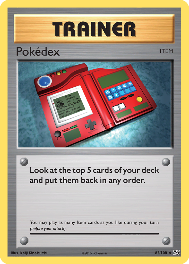Pokedex 82/108 Uncommon Evolutions Pokemon Reverse Holo