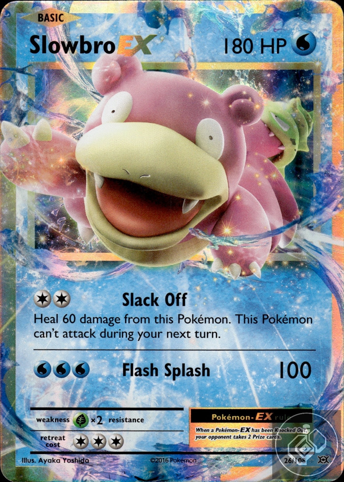 Slowbro EX 26/108 Holo EX Rare Evolutions Pokemon