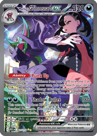 Marnie's Grimmsnarl ex 287/217 Special Illustration Rare Ascended Heroes Pokemon