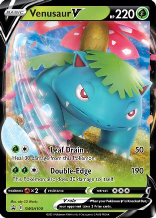 Venusaur V SWSH100 Holo Promo Sword & Shield Promo Pokemon