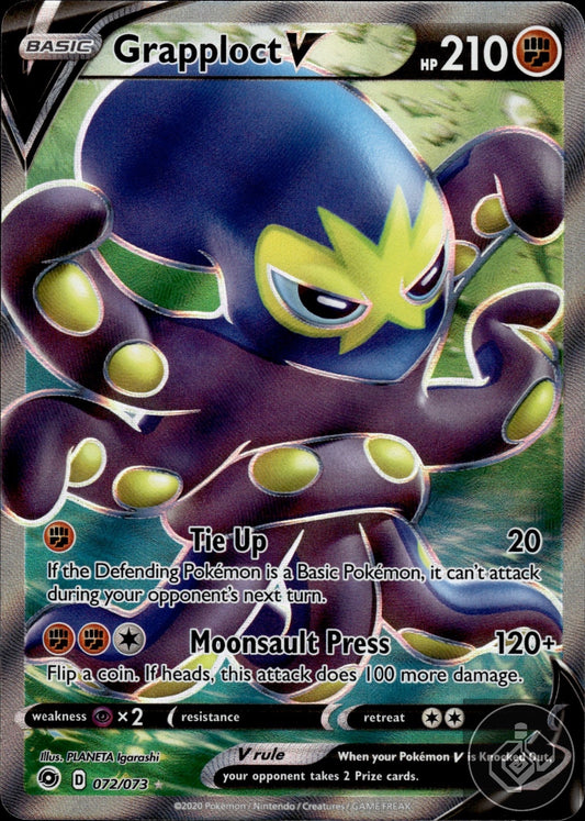 Grapploct V 072/073 Ultra Rare Champion's Path Pokemon