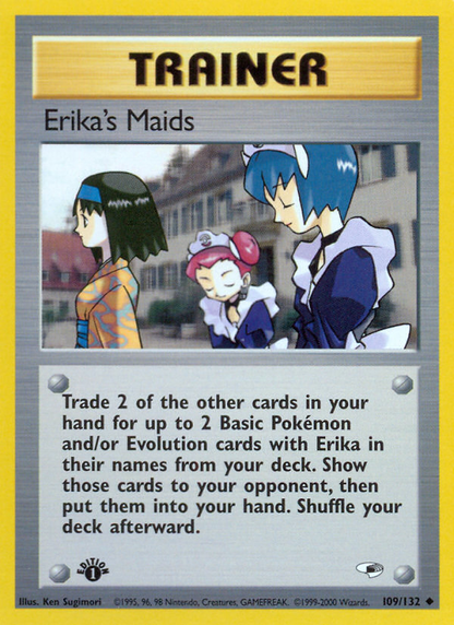 Erika's Maids 109/132 Uncommon Gym Heroes Pokemon Unlimited