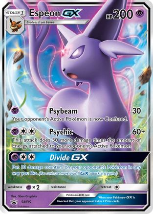 Espeon GX - SM35 Holo Promo Sun & Moon Promo Pokemon