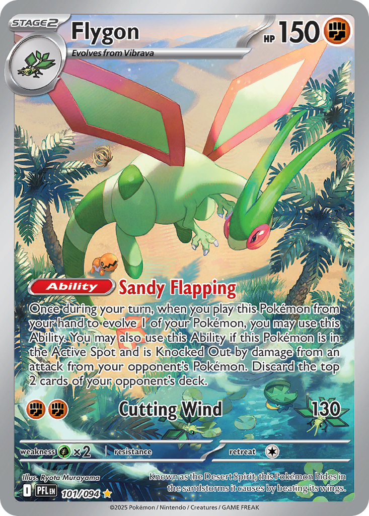 Flygon 101/094 Illustration Rare Phantasmal Flames Pokemon