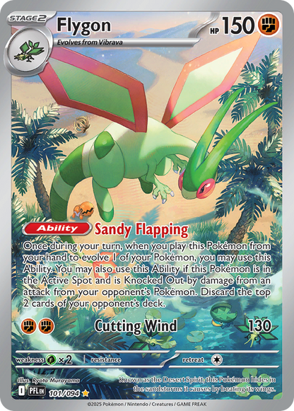 Flygon 101/094 Illustration Rare Phantasmal Flames Pokemon