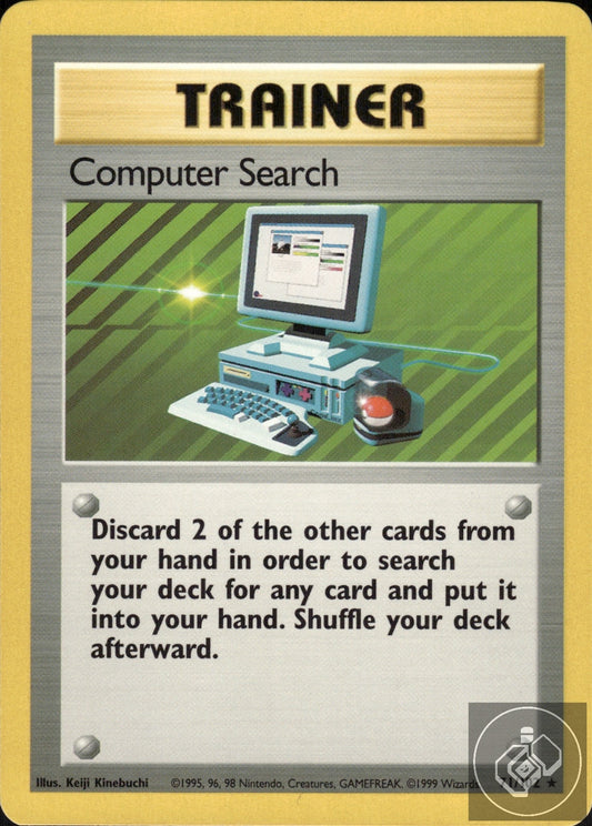 Computer Search 71/102 Rare Base Set Unlimited Pokemon