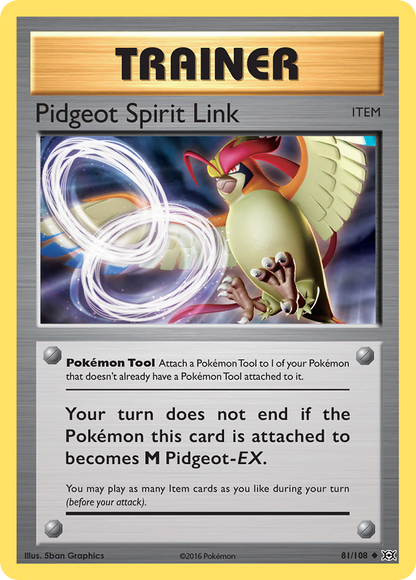 Pidgeot Spirit Link 81/108 Uncommon Evolutions Pokemon Reverse Holo