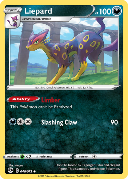 Liepard 040/073 Uncommon Champion's Path Pokemon