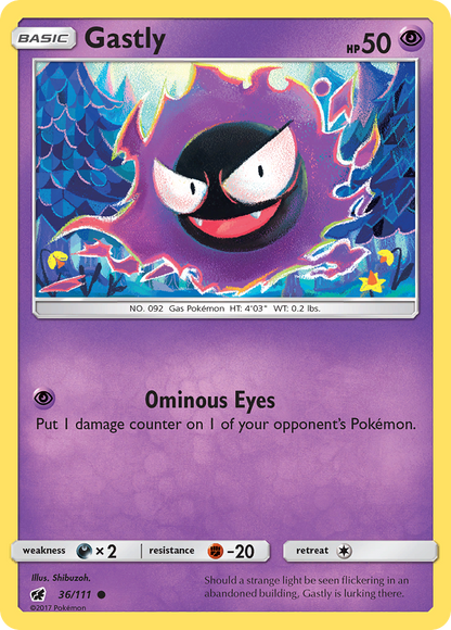 Gastly 36/111 Common Crimson Invasion Pokemon