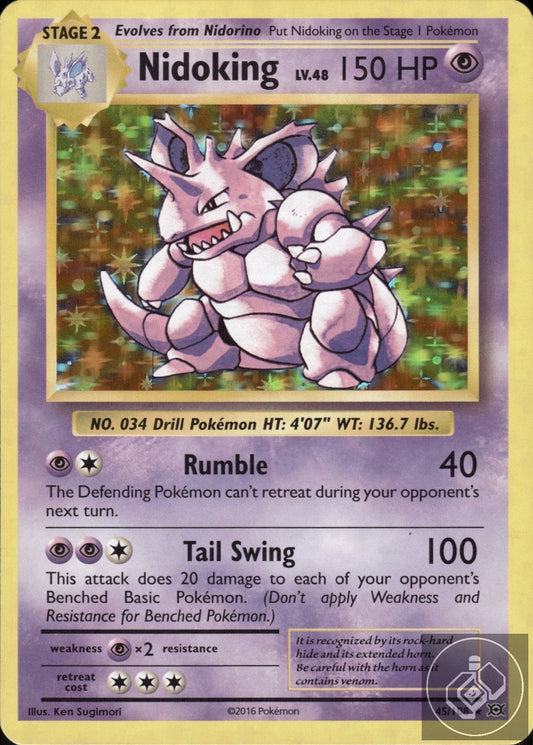 Nidoking 45/108 Holo Rare Evolutions Pokemon Holo