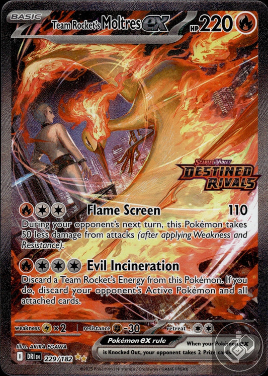 Team Rocket's Moltres ex 229/182 Holo Miscellaneous Cards & Products Pokemon