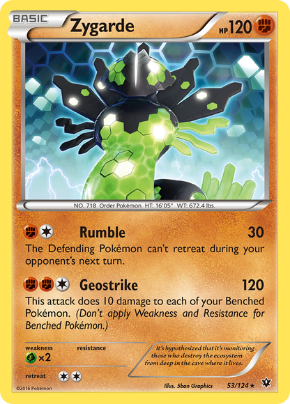 Zygarde 53/124 Rare Fates Collide Pokemon