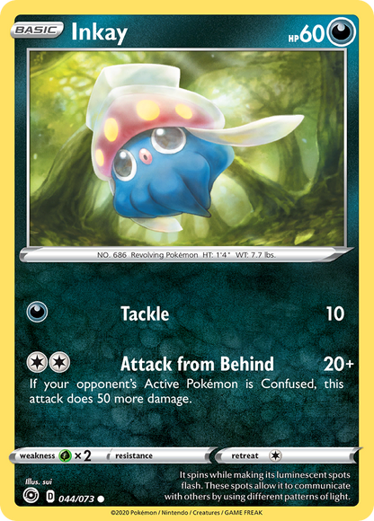 Inkay 044/073 Common Champion's Path Pokemon