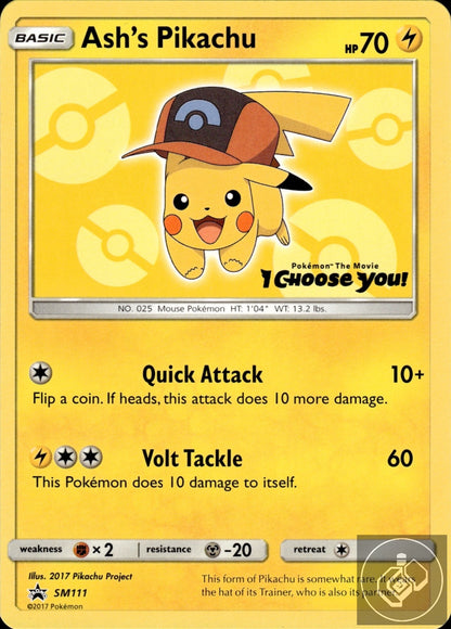 Ash's Pikachu - SM111 Promo Sun & Moon Promo Pokemon
