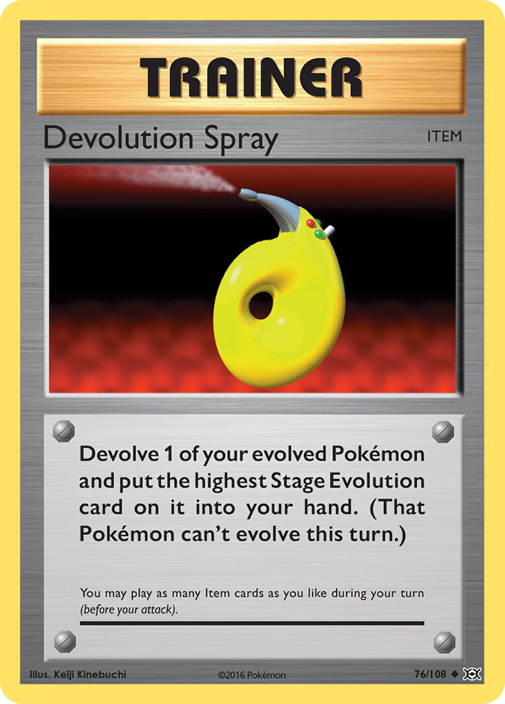 Devolution Spray 76/108 Uncommon Evolutions Pokemon