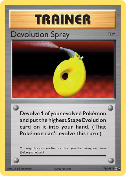 Devolution Spray 76/108 Uncommon Evolutions Pokemon