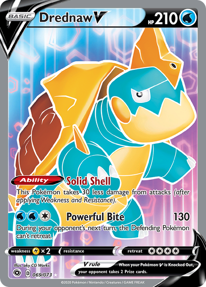 Drednaw V 069/073 Ultra Rare Champion's Path Pokemon