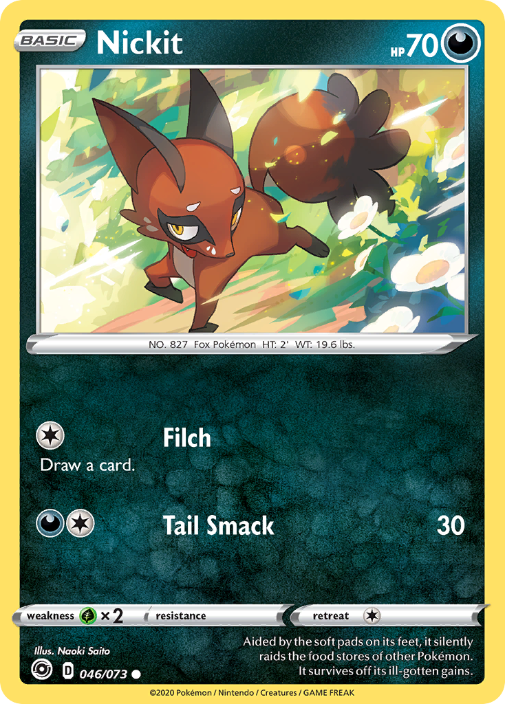 Nickit 046/073 Common Champion's Path Pokemon