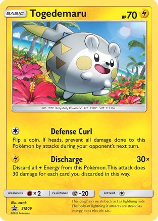 Togedemaru - SM09 Holo Promo Sun & Moon Promo Pokemon Holo