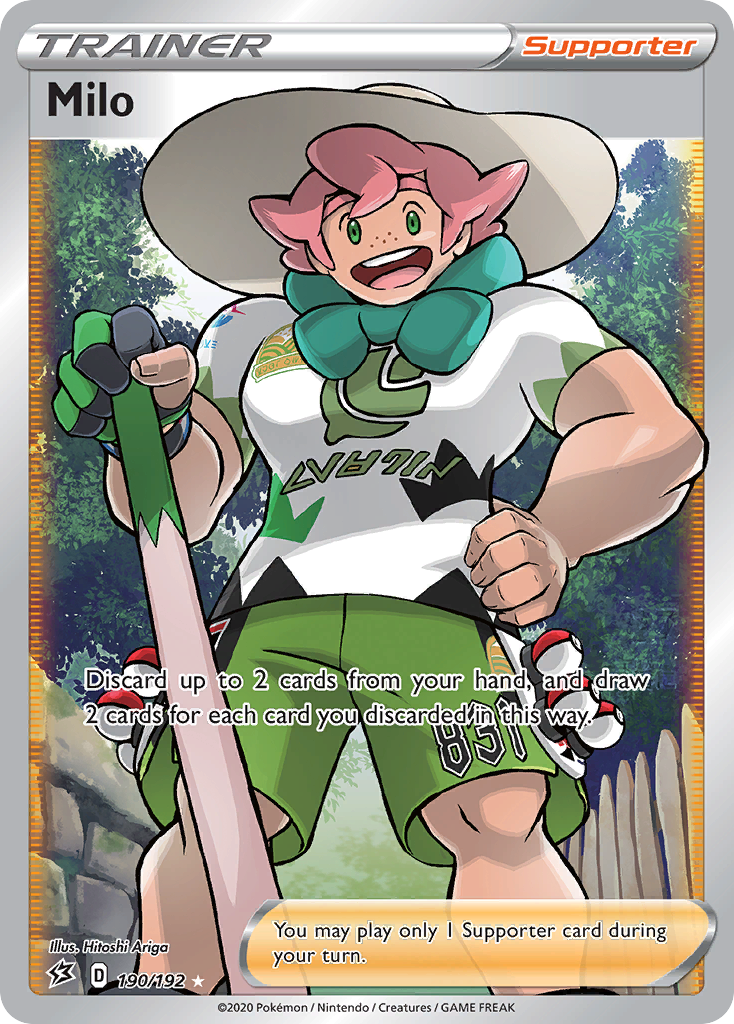 Milo 190/192 Ultra Rare Rebel Clash Pokemon