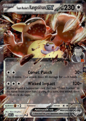 Team Rocket's Kangaskhan ex 162/217 Double Rare Ascended Heroes Pokemon