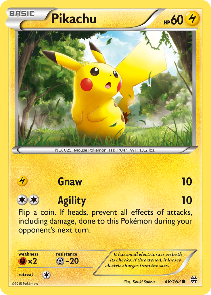 Pikachu 48/162 Common BREAKthrough Pokemon